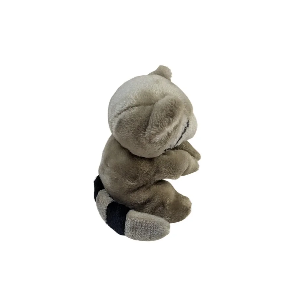 Small Raccoon Plush Stuffed‎ Animal Gray Masked Woodland Toy 6 Inch